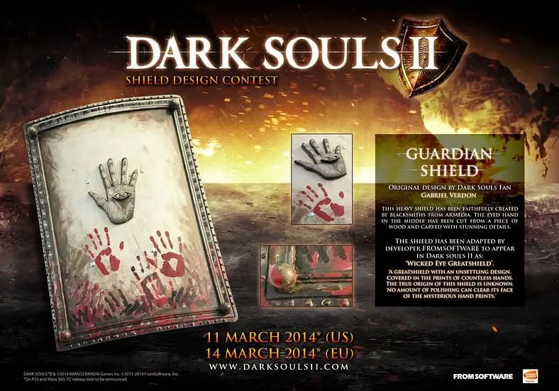 Dark Souls II includes six original community designed shields