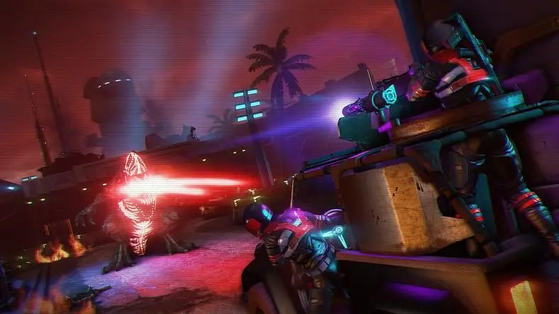 Neon dragons that fire laser beams from their eyes in the worst/best '80s film never made.