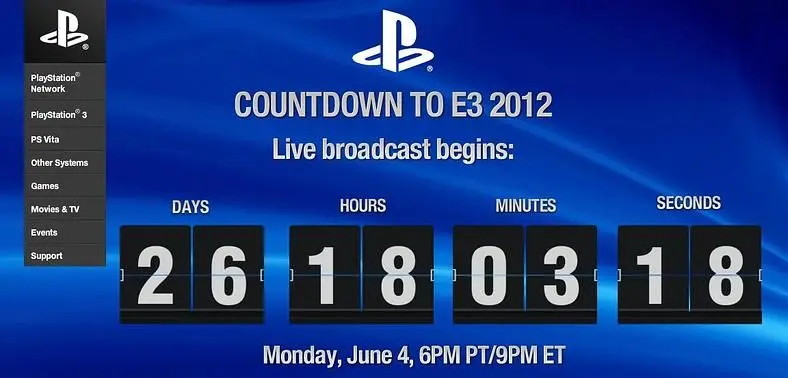 Sony sets up site to live stream E3 press conference