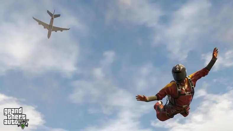 Rockstar North posts 10 new GTA V screens, skydiving and miniguns