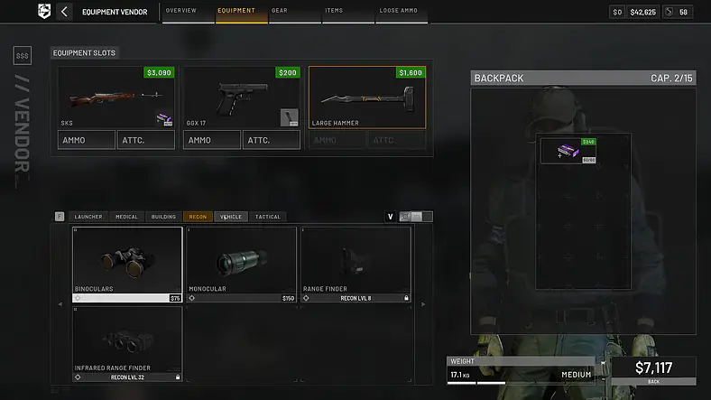 Equipment And Items / Recon