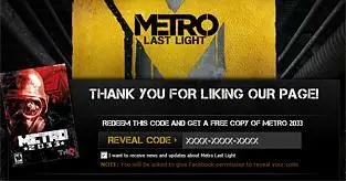 THQ giving away free Metro 2033 Steam codes via Facebook