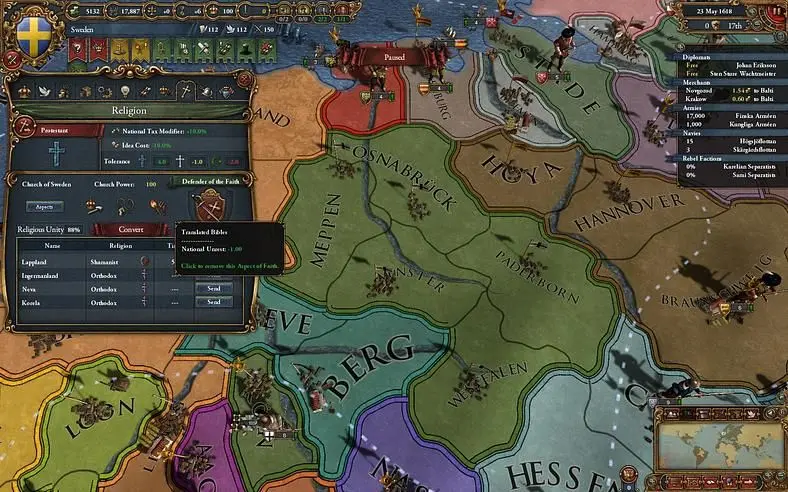 Europa Universalis IV to expand on religious mechanics, Protestanstism gains aspects and Church Power