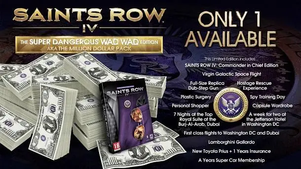 Deep Silver announces Saints Row 4: The Super Dangerous Wad Wad Edition for $1M