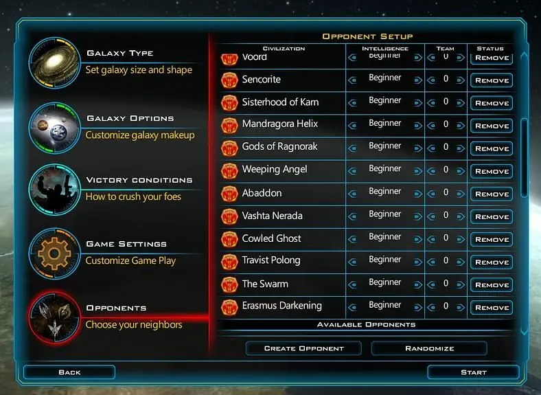 Galactic Civilizations 3 can support 100-faction games
