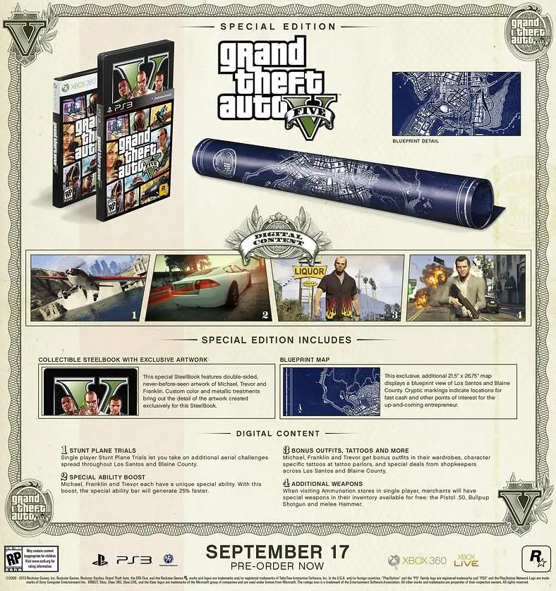 Rockstar unveil Special and Collector's Editions for GTA V, pre-orders pilot blimp