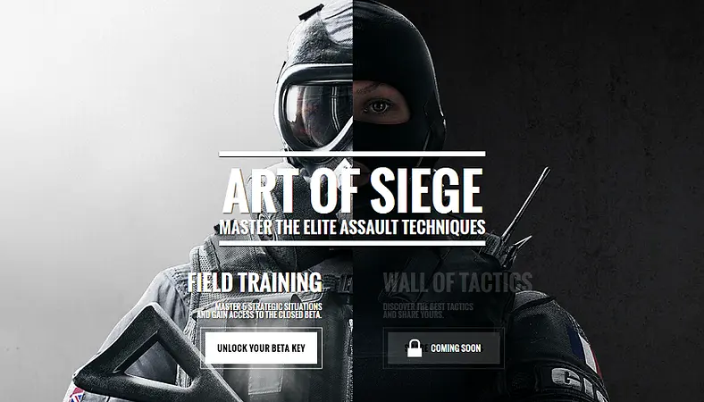 Complete a virtual training session to unlock a closed Beta key for Rainbow Six: Siege