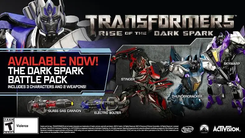 Activision launches new DLC pack for Transformers: Rise of the Dark Spark