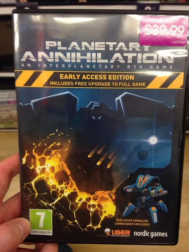 Planetary Annihilation Early Access version now available in retail boxed form