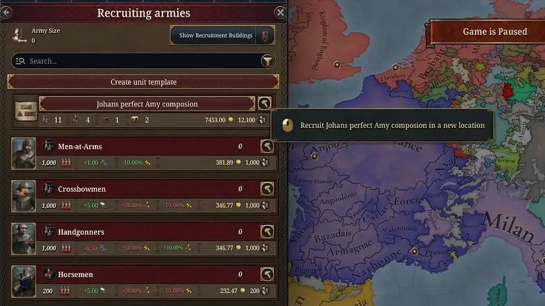 Europa Universalis 5's Rossbach Update 1.1 Brings Hidden Alerts, Army and Navy Templates, More Quality of Life Changes
