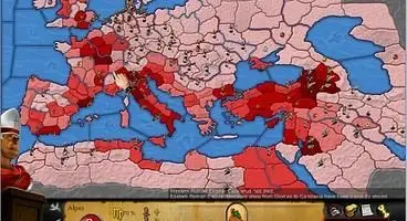 In this real time strategy game, players control groups of nations as opposed to a single power.