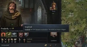 Inspirations Are "the most significant means" Through Which You Obtain Artifacts in Crusader Kings 3: Royal Court