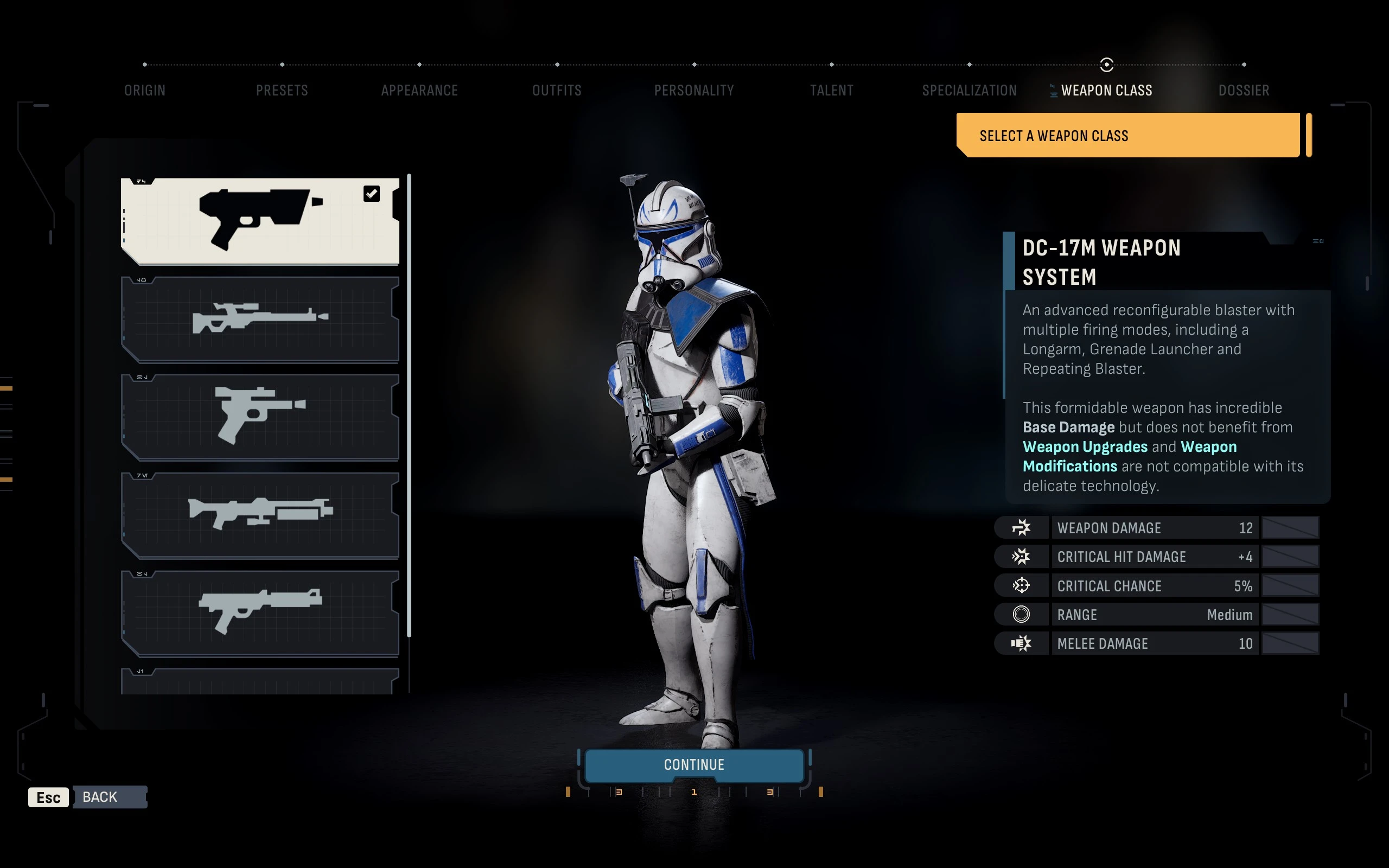 Clone Commando armour and DC-17M blaster