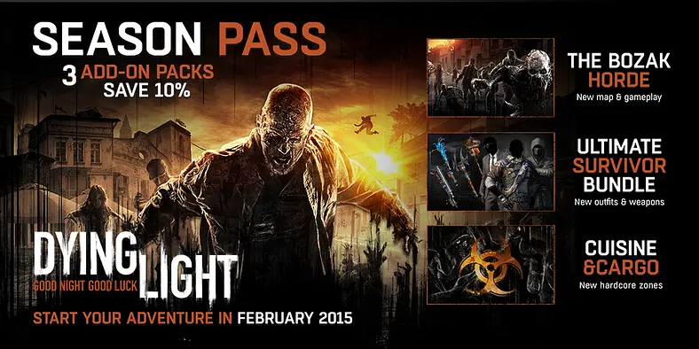 Techland reveals new levels, weapons and outfits are on the way in the Dying Light Season Pass