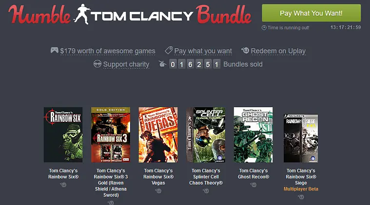 The Humble Tom Clancy Bundle offers a place in the Rainbow Six: Siege Beta