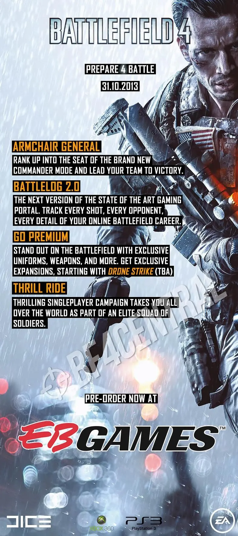 Pre-order poster confirms Commander Mode in Battlefield 4, names first DLC