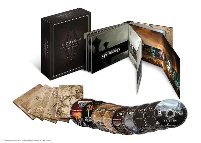 The Elder Scrolls Anthology exclusive to PC, includes 5 major titles and all DLC