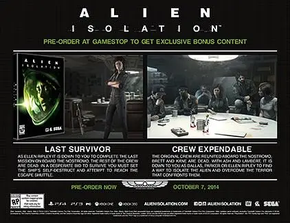 Alien: Isolation pre-order DLC brings back the original Alien cast