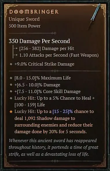 How to get the Doombringer in Diablo 4 and its Modifiers