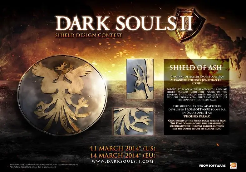 Dark Souls II includes six original community designed shields