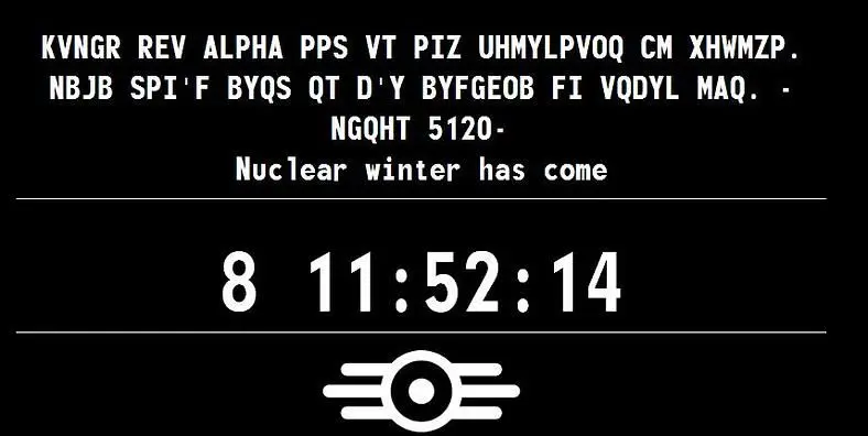 TheSurvivor2299.com updated with cipher puzzle related to Fallout 4?