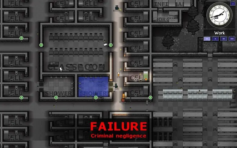Prison Architect Alpha 20 introduces failure, grading and player jail time