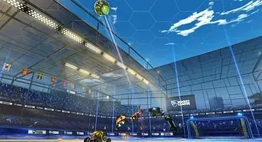 Rocket League player breaks through the bounds of the arena, explores dystopian hellscape