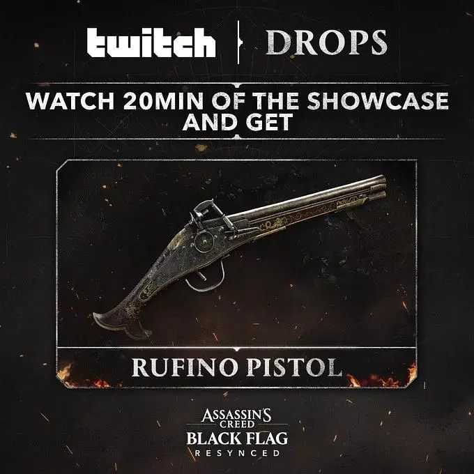 Assassin's Creed Black Flag Resynced Twitch Drops 