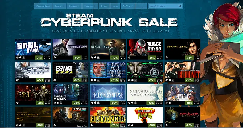 Valve kicks off Cyberpunk Sale on the Steam store
