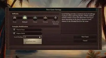 Pillars of Eternity 2: Deadfire Expands Level Scaling Options