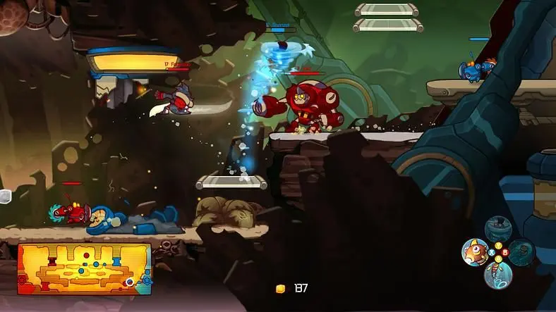 Awesomenauts very nearly lives up to its name with this
lively mix of side scrolling brawling and strategical thinking.