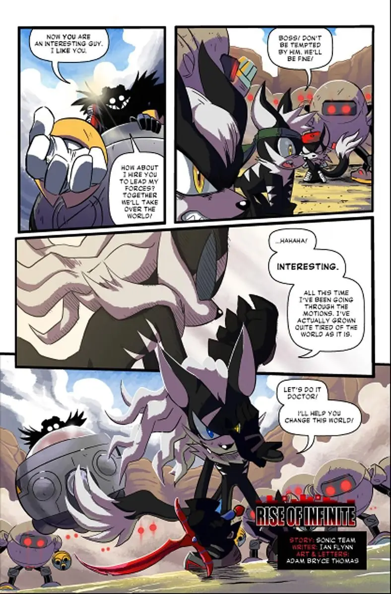Read & Download The Final Sonic Forces Comic, Issue 4 - Rise of Infinite, For Free Here!