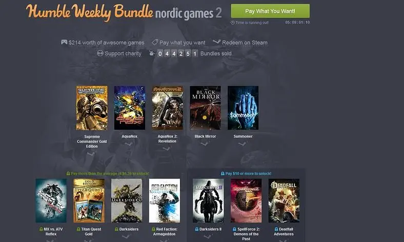 Humble Weekly Bundle offers Nordic Games titles, including Titan Quest Gold and Darksider 2