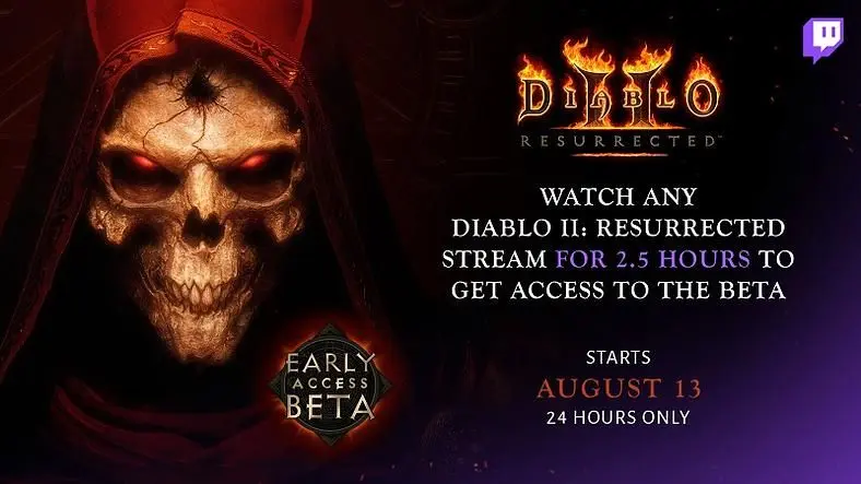 Diablo 2: Resurrected Twitch Drops - How to Earn Early Access Beta Keys