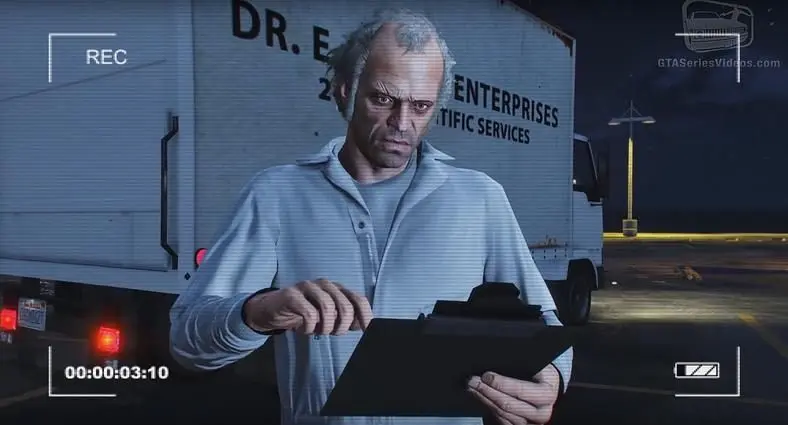 Back to the Future scene recreated with Grand Theft Auto Online's Scenario Editor