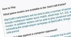 Rumour-mill: Blizzard's StarCraft II beta FAQ leaked, looks authentic