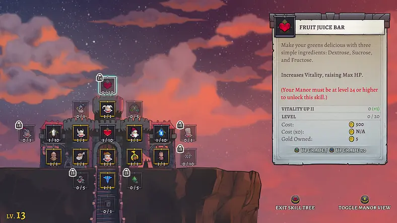 What is the Rogue Legacy 2 max level?