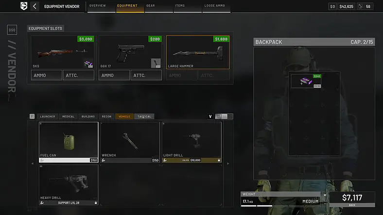 Equipment And Items / Vehicle Items