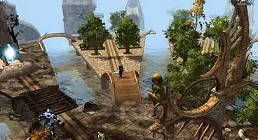 Silverfall is an action RPG in which you select your race, build a character, and race off to kill bad things.