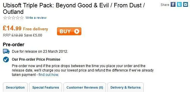 Online UK retailer reveals Ubisoft Triple Pack