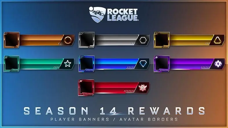 Rocket League Competitive Season 14 Rewards - Player Banners, Avatar Borders, Titles
