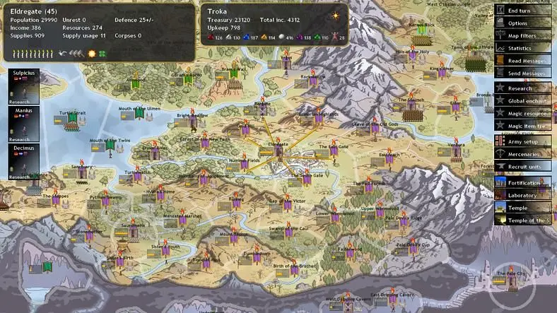 Accessibility and aesthetics? Nope. The only thing here is gods and strategy and dragons and stuff!
