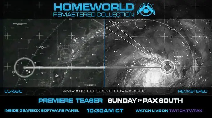Homeworld Remastered Collection premiere teaser this Sunday, PAX South @ 10.30AM CT