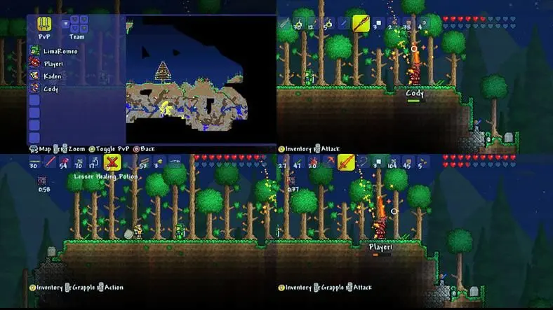 Multiplayer screens for Terraria revealed for PSN, XBLA version