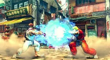 Street Fighter 2 HD Remix might have been fun to play at the Capcom meeting room, but Street Fighter 4 was where the party was at...