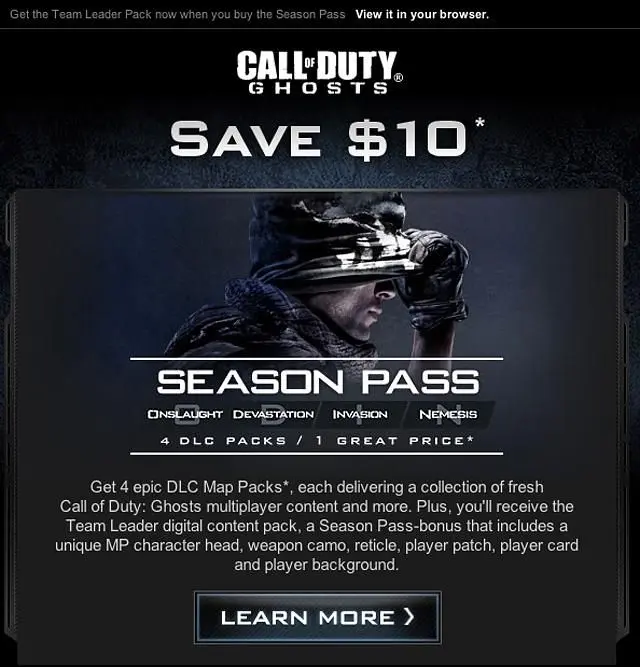 Rumour: Season Pass names Call of Duty: Ghosts' four 'ODIN' DLCs
