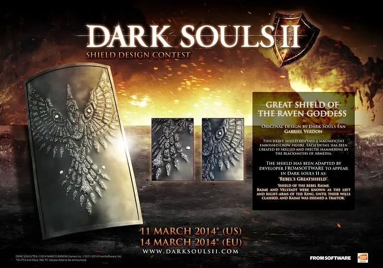 Dark Souls II includes six original community designed shields