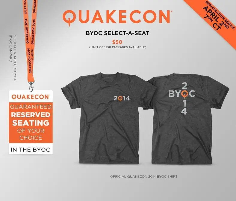Round 3 of pre-registration for QuakeCon 2014 begins tonight @ 7pm CT/8pm ET