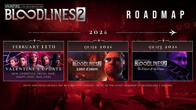 Vampire: The Masquerade - Bloodlines 2 Valentine's Update Release Date - Everything We Know
