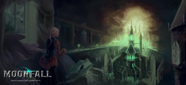 Moonfall is a fantasy beat-em-up in the style of Golden Axe